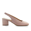 HALMANERA HALMANERA IRMA POWDER PINK SLINGBACK OPEN TOE PUMP