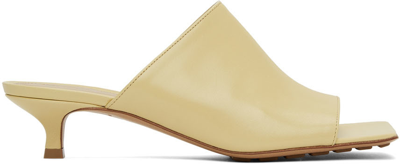 Bottega Veneta Stretch Napa Kitten-heel Mule Sandals In Moon Beam