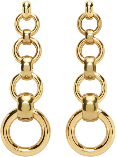 Laura Lombardi Gold Scala Earrings In Brass