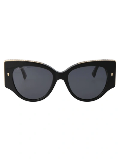 Dsquared2 D2 Cat-eye Acetate Sunglasses In Black