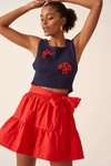 Daily Practice By Anthropologie The Somerset Mini Skirt In Red