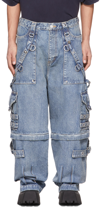 Balenciaga Raver Relaxed-fit Wide-leg Denim Jeans In 4012 Pale Blue