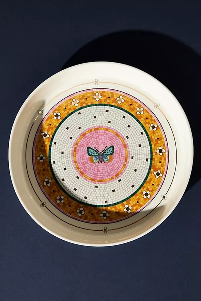 Anthropologie Garden Tile Pie Dish