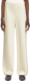 Vince Off-white Satin Bias Trousers In Neutral