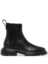 EMPORIO ARMANI LEATHER ANKLE BOOTS