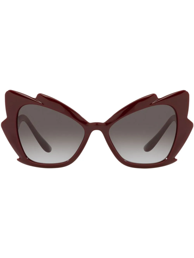 Dolce & Gabbana Cat-eye Frame Sunglasses In Red