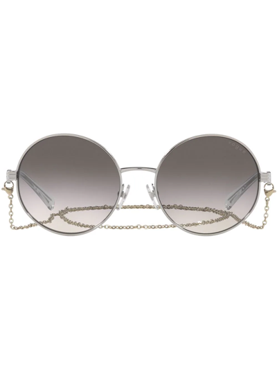 Vogue Eyewear Round Frame Sunglasses In Silver