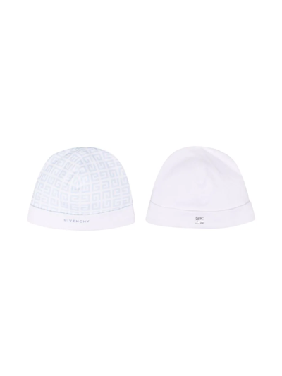 Givenchy Babies' Logo Print Hat Set In Pink