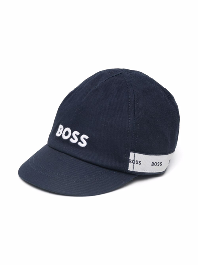 Bosswear Babies' Logo Print Cap In Blue