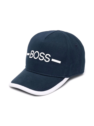 Bosswear Babies' Logo-print Cap In Blue