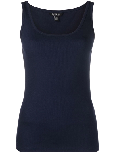 Ralph Lauren Scoop-neck Sleeveless Top In Blue