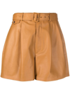 POLO RALPH LAUREN FLARED LEATHER SHORTS