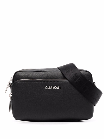 Calvin Klein Logo-plaque Camera Bag In Black