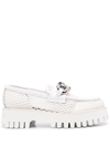 Casadei Webster Trappeur Loafers In White