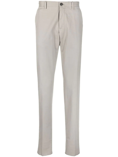 Ermenegildo Zegna Mid-rise Straight-leg Chinos In Grey