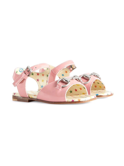 Gucci Kids' Girls Pink Patent Leather Sandals