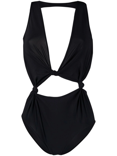 Rick Owens Black Glory Bather One-piece Swimsuit