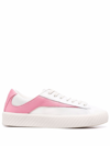 By Far Rodina Perforated Leather And Suede Sneakers In White