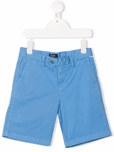 Il Gufo Kids' Straight-leg Chino Shorts In Blue
