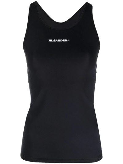 Jil Sander Logo-print Tank Top In Black