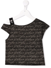 DKNY LOGO ASYMMETRIC TOP