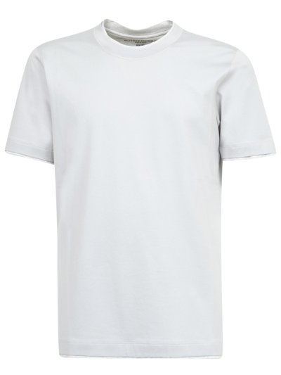 Brunello Cucinelli Crewneck Cotton T-shirt In White