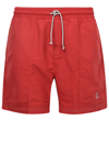 Brunello Cucinelli Swimming Costume With Embroidered Logo In Red