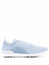 Kiton Blue Fly-knit Low-top Trainers In Blue
