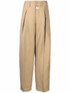 Etro Tailored Linen And Silk Trousers In Brown