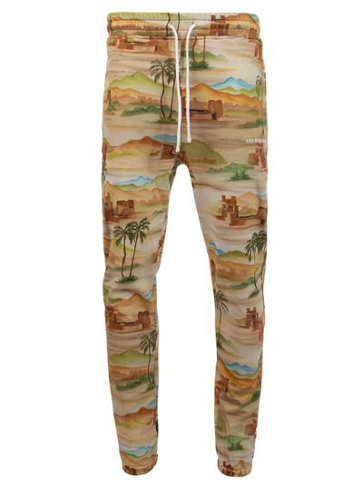 Les Benjamins Landscape-print Cotton Joggers In Multicolor