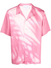 Blue Sky Inn Pink Shadow Viscose Printed Shirt In Pink