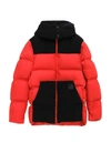 Ader Error Colour-block Panelled Padded Jacket In Red