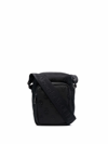 ALEXANDER MCQUEEN JET-BLACK ZIP-UP MESSENGER BAG