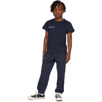 Pangaia Kids Navy Organic Cotton 365 T-shirt In Navy Blue