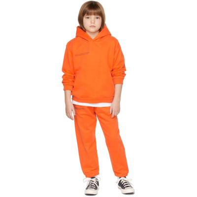 Pangaia Kids Orange Organic Cotton 365 Track Pants In Persimmon Orange