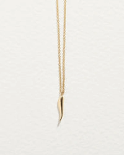 Demi Fine Italian Horn Pendant In Gold