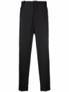 Balmain Straight Cropped Trousers In Black