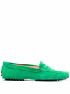 Tod's Woman Loafers Light Green Size 7 Leather In Green