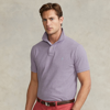Ralph Lauren Custom Slim Fit Mesh Polo Shirt In Pstl Purple Heather