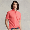 Ralph Lauren Custom Slim Fit Mesh Polo Shirt In Amalfi Red Heather