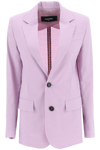Dsquared2 Notched-lapel Single-breasted Blazer In Lilac (purple)