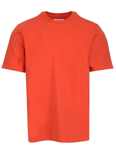 Bottega Veneta Crew Neck Cotton T-shirt In Red