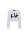 LOVE MOSCHINO LOVE MOSCHINO WOMEN'S WHITE OTHER MATERIALS SWEATER,W646101M4266A00 40