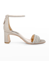 Badgley Mischka Kameryn Ankle Strap Sandal In Pale Gold