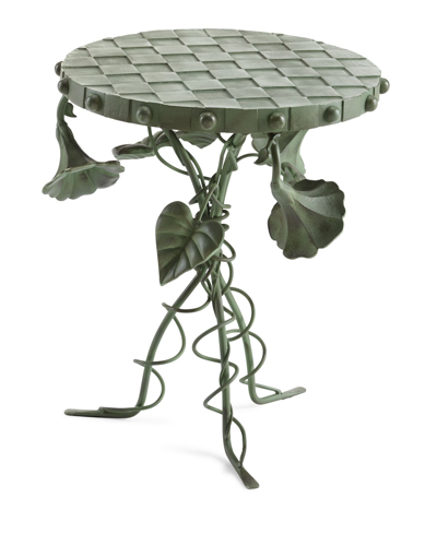 Mackenzie-childs Morning Glory Accent Table In Green