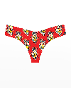 Commando Seamless Printed Thong In Lucky Kitty