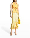 Cinq À Sept Mckenna Sleeveless Knot-front Top In Clementine