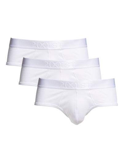 2(x)ist Men's 3-pack Pima Cotton Contour Pouch Briefs In 3 Pack White