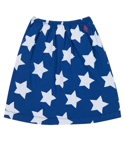 The Animals Observatory Kids' Ladybug Printed Cotton Skirt In Blue