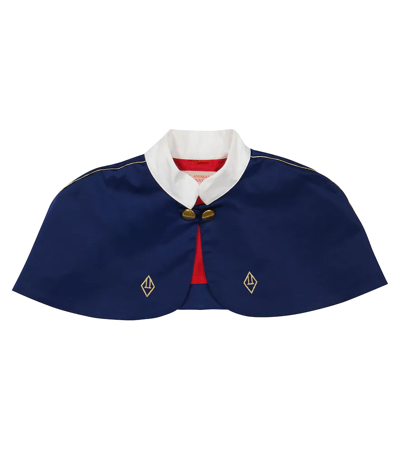 The Animals Observatory Kids' Armadillo Cape In Navy